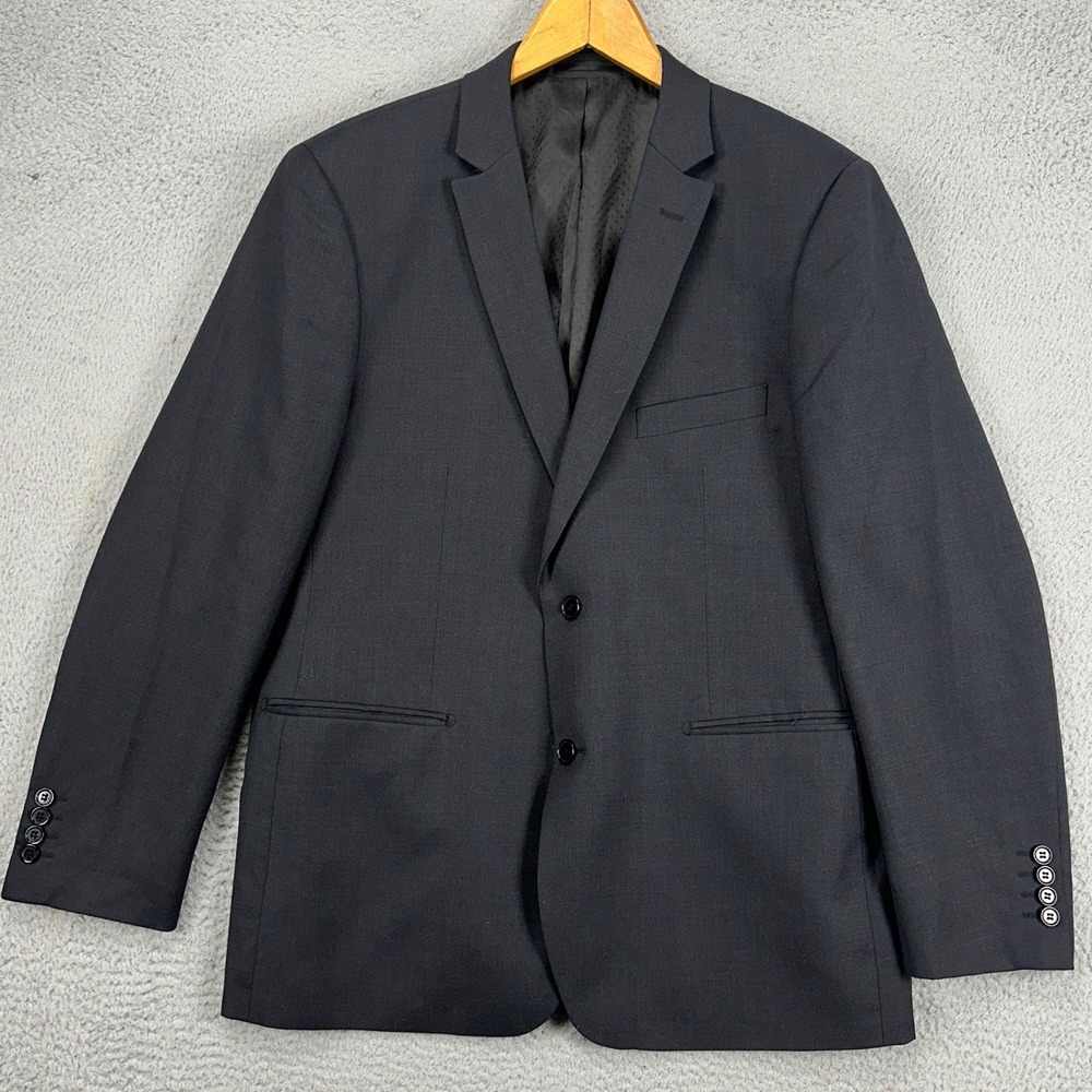 Mantoni Super 140S Italian Blazer Mens 44R Gray 100% Wool 2 Button‎ Sport Coat
